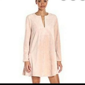 BCBGMAXAZRIA light pink suede dress